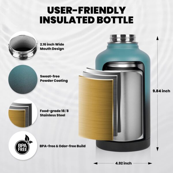 Insulated Water Bottle 64 oz - Image 4